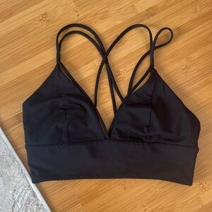 Lulu Black Strappy Sports bra